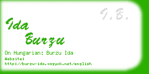 ida burzu business card